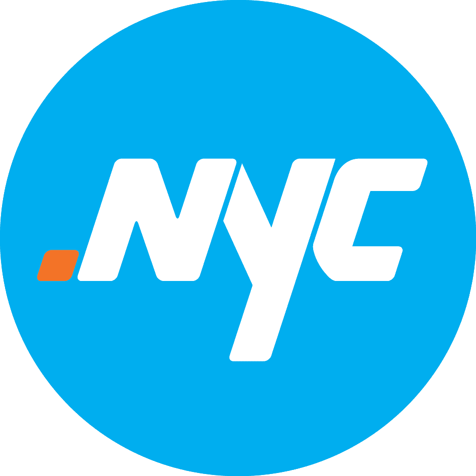 Logo of the .nyc domain registration program.